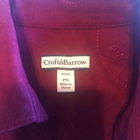 Croft & Barrow Womens Zip Up Top Jacket Size SP SG - Picture 2 of 5